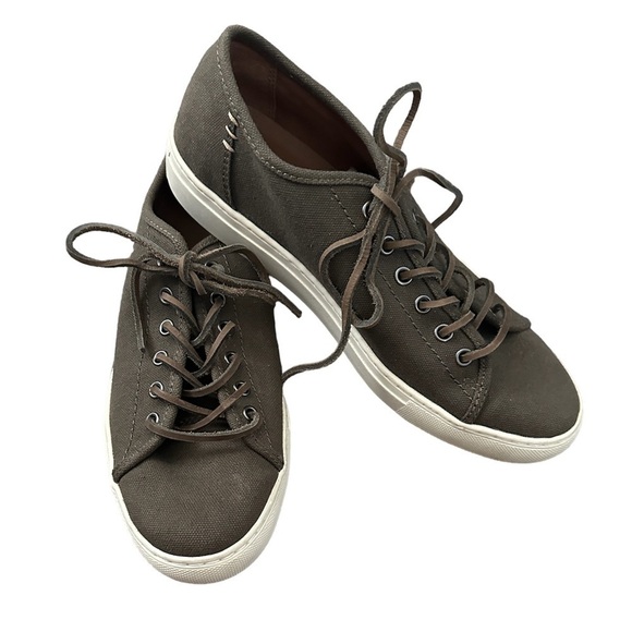 FRYE Men’s Justin Low Lace Army Green 8.5 - Picture 2 of 8